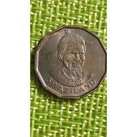 Свазиленд (Эсватини) 1 цент 1975 г Еда для всех ФАО (FAO) Король Собуза II ананас