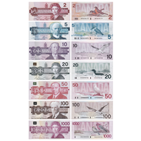 [КОПИЯ] Сет Канада 2-1000 долларов 1986-1991г.г. (7шт.)