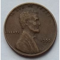 США 1 цент 1955 г. D