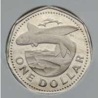 Барбадос 1 доллар 1974 г. В холдере