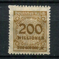 Рейх (Веймарская республика) - 1923 - Цифры 200 Mio - [Mi.323B] - 1 марка. MNH.  (Лот 84BE)