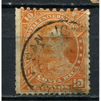 Коста-Рика - 1887 - Президент Альфаро 10С - [Mi.16] - 1 марка. Гашеная.  (Лот 43EP)-T2P29