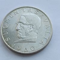 1000 марок Финляндия. 100 лет валютной системе Снелльмана. Серебро 875. Монета не чищена. В блеске.