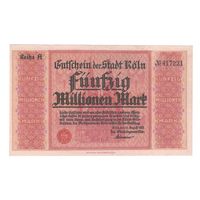 Германия Кёльн 5 000 000 марок 1923 года. Состояние aUNC+!