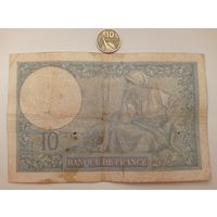 Werty71 ФРАНЦИЯ 10 ФРАНКОВ 1939 банкнота
