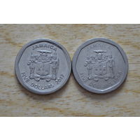 Ямайка 5 долларов 1996 и 2017
