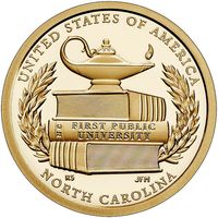 США 1 доллар 2021 Первый университет Северная Каролина - серия Американские Инновации  Двор D UNC