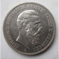 Пруссия 2 марки 1888 серебро .30-336