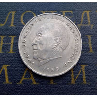 2 марки 1969 (G) Конрад Аденауэр Германия ФРГ #01