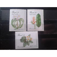 Бразилия 1989 Цветы** Полная серия Михель-7,0 евро