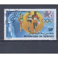 [569] Джибути 1984. Спорт.Олимпийские игры.Марафон. Гашеная марка.