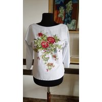 Эксклюзивная вышитая блузка - Летние цветы