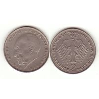2 марки 1975 D К.Аденауэр