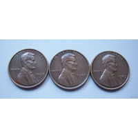 США  центы 1969г.  (б/б, "D" и "S")