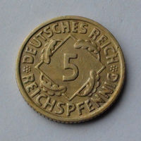 Германия - Веймарская республика 5 рейхсфеннигов. 1935. F