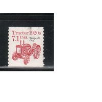 США-1987, (Мих.1865), гаш., Стандарт, Транспорт, Трактор (одиночка)