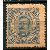 Португальские колонии - Мозамбик - 1894 - Король Карлуш I 300R - (есть тонкое место) - [Mi.40C] - 1 марка. MH.  (Лот 120AZ)