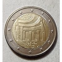 Мальта 2 евро 2022  Храм Хал-Сафлиени UNC из ролла