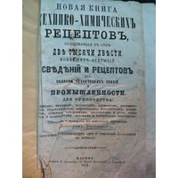 Книга 1873 года технико химических рецептов