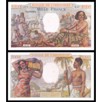 [КОПИЯ] Таити 1000 франков 1940-57 г.г. водяной знак
