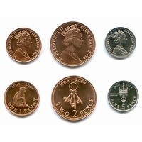 Гибралтар НАБОР 3 монеты 2004 300 лет захвату Гибралтара UNC