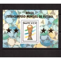 Бразилия-1994,(Мих.Бл.296) ** футбол, ЧМ-1994
