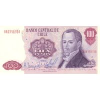 Чили 100 песо образца 1983 года UNC p152b