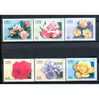 Куба - 2007г. - Розы - полная серия, MNH [Mi 4995-5000] - 6 марок