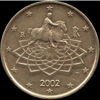 Италия 50 евроцентов 2002 г. КМ#215 (14-12)