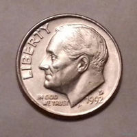 10 центов (дайм) США 1992 D