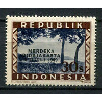 Индонезия (Локальные выпуски) - 1949 - Надпечатка MERDEKA/DJOKJAKARTA/6.DJULI 1949 на 30S - [Mi.147] - 1 марка. MNH.  (Лот 21BM)