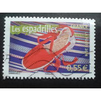 Франция 2008 сандалий, марка из блока