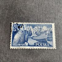 Марка Польша 1956 год Флот