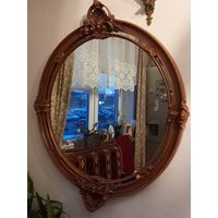 Зеркало старинное, деревянное, Европа