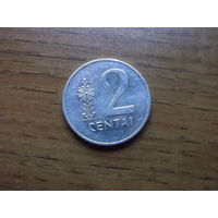 Литва 2 цента 1991