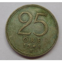 Швеция 25 эре 1948 г