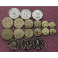 Таджикистан. набор 9 монет 1 2 5 10 20 50 дирам 1 3 5 сомони 2019 год