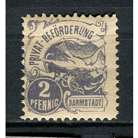 Германия - Дармштадт - Местные марки - 1895 - Птица с письмом 2Pf - [Mi.2] - 1 марка. MNH.  (Лот 95CW)