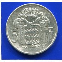 Монако 5 франков 1966 , серебро