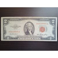 США 2 $ 1953 красная печать