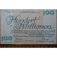 100 миллионов марок 1923г. Нойштадт