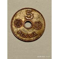 Финляндия 5 пенни 1941  Года .