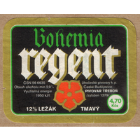 Этикетка пива Bohemia Regent Е399
