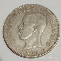 2 кроны. 800пр., 1929 год.Швеция