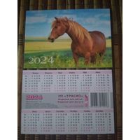 Карманный календарик. Лошадь. 2024 год