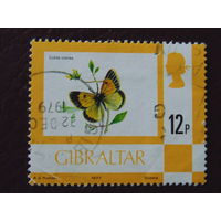 Гибралтар 1977 г. Бабочка.