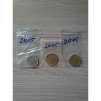 50 центов, 20 центов и 1 евро Сан Марино 2015 UNC