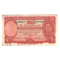 Австралия 10 шиллингов 1939 года. Состояние XF