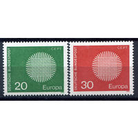 Германия (ФРГ) - 1970г. - Европа - полная серия, MNH [Mi 620-621] - 2 марки