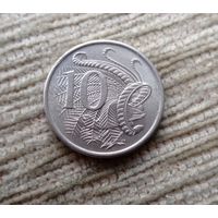 Werty71 Австралия 10 центов 1966 Благородный Лирохвост Блеск